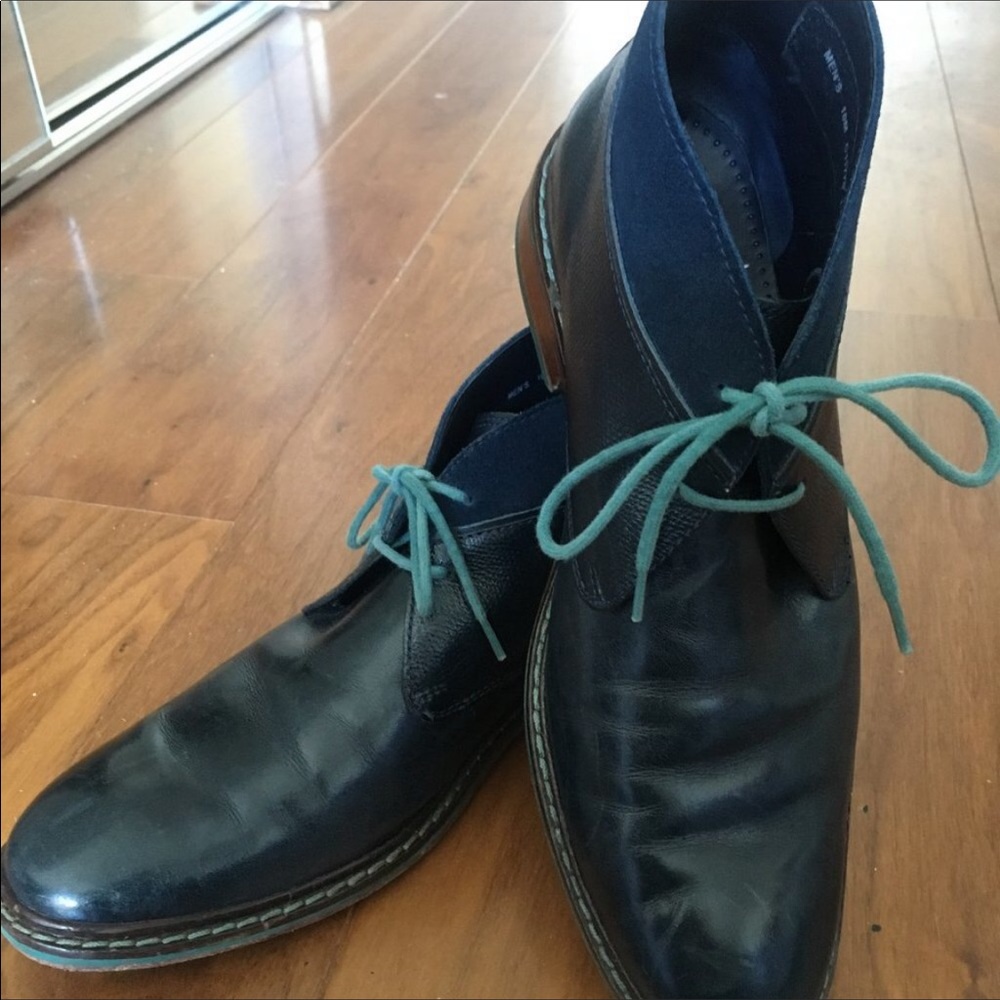 Cole Haan Men’s Chukka Blue Leather Boot